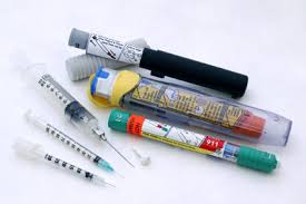 Image of Sharps including syringes, lancet, epipen, needle